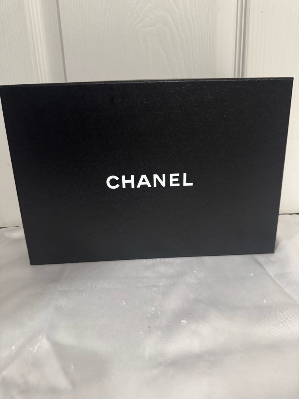 CHANEL Black Box with White Logo